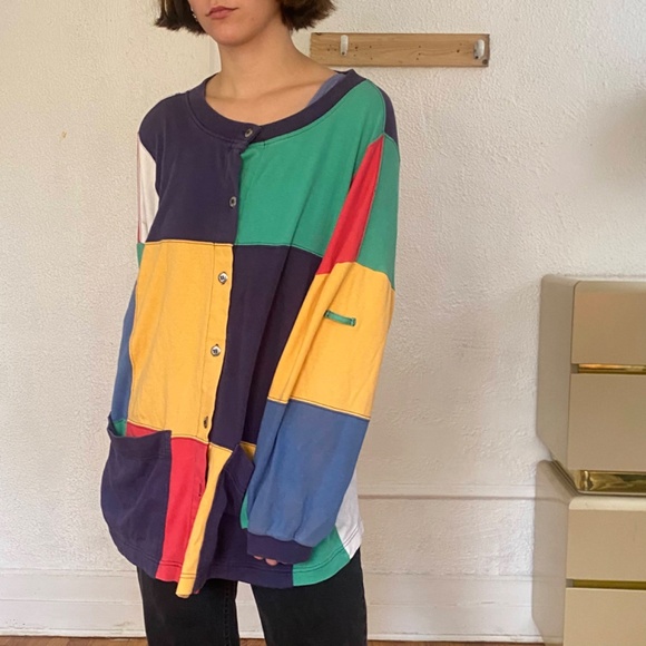 Vintage Colorblock Cardigan - Picture 2 of 3